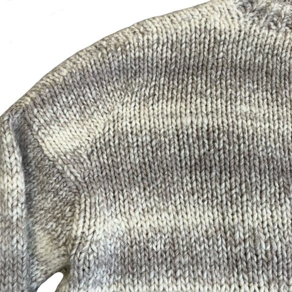 Derek Lam 10 Crosby Sz M Wool Alpaca Blend Chunky Knit Oversized Cardigan Cream - Picture 12 of 16